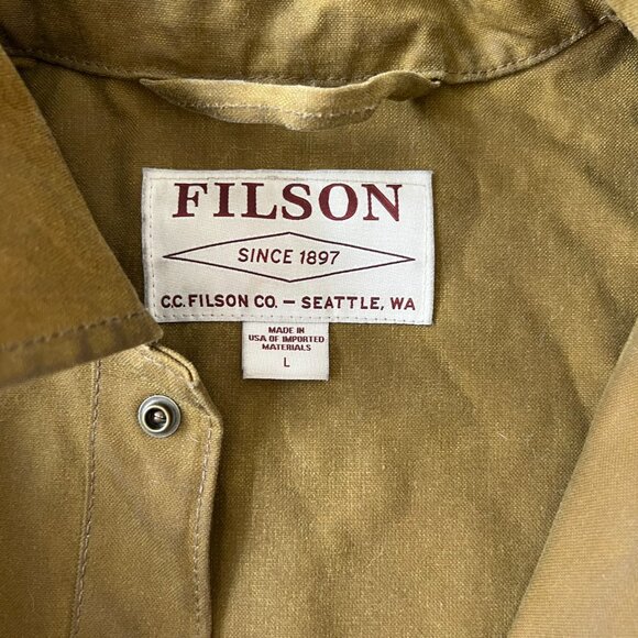 Men's Filson tin cloth jacket large (unlined) - Picture 2 of 9